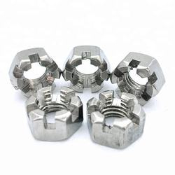 Sechskant-Kronenmutter mit dünnem Schlitz