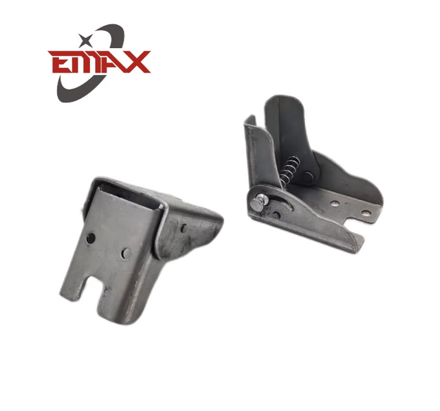 Zusammenklappbare, selbstsichernde Scharnierbeinbeschläge und klappbare Beineckhalterungen